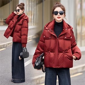 超好看短款羽绒服女2025冬新款时髦洋气白鸭绒外套图片