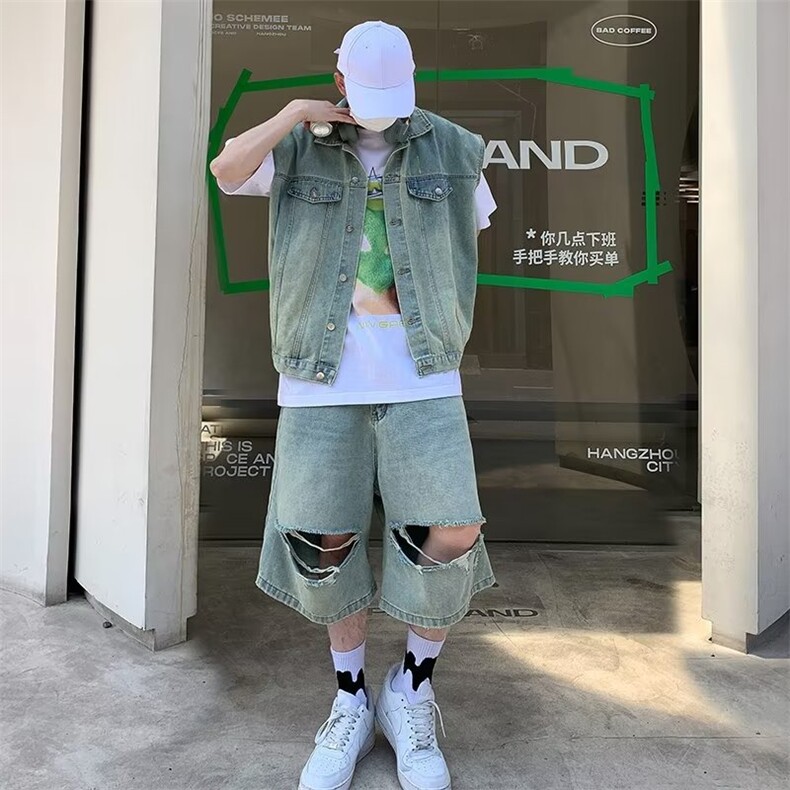 男潮流休闲套装宽松套装牛仔套装TA004P80,男装休闲套装,星座1116-2