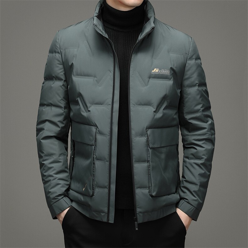 冬灰鹅绒羽绒服男立领保暖气质羽绒服时尚休闲XS98983-P266,男装羽绒服,钱塘6003A(原)4033A