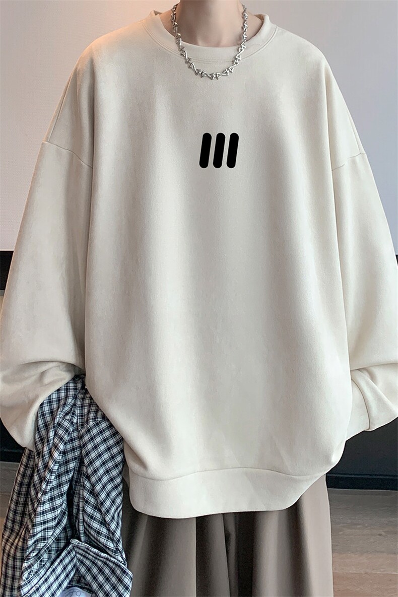 麂皮绒卫衣男大码重磅长袖t恤男JW81436-P35,男装T恤,电商A040