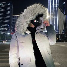2020冬季新款羽绒服男短款潮牌渐变面包服DS620T，男装羽绒服，电商A102