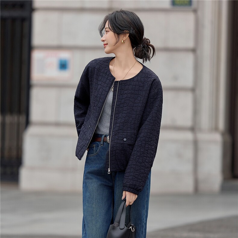 小个子宽松短款外套女2026秋新款长袖棒球服休闲百搭夹克服,女装短外套,梦懿尔