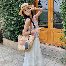 现货主推彩色钩花背心+吊带抹胸+半裙三件套9855-P135-K188，女装套装/套裙，2C129