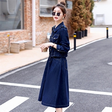 休闲时尚套装女2025新款盐系穿搭小个子牛仔外套半身裙两件套显瘦，女装套装/套裙，意芙