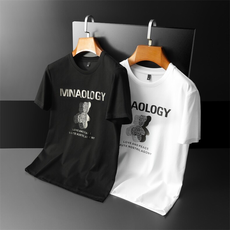 新款时尚高端精品欧货夏季男T恤短袖潮流抖音A227B-A-731-P48图片