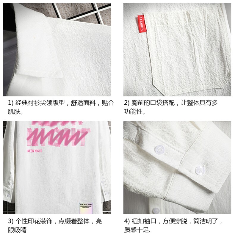 QC58321-P45亚麻七分袖衬衫男大码五分袖衬衣男短袖,男装T恤,电商A040A
