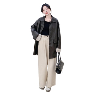 超火好看独特漂亮皮衣外套女春秋2025酷飒高级感宽松bf慵懒风夹克图片