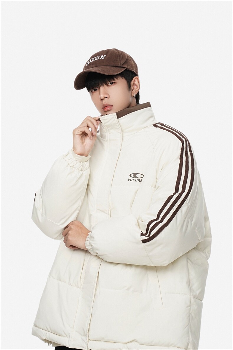 1506/M333/P75加厚男女棉衣情侣条纹立领棉服外套,男装棉衣,星座1506