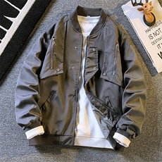 美式工装棒球服男秋季设计感休闲拉链外套飞行员夹克HH198P56，男装夹克，星座1013-5