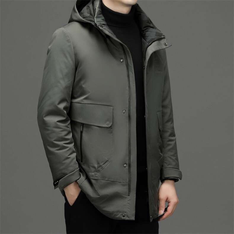 BNA2198钱塘2020-2中年男士冬季厚款百搭商务休闲有帽羽绒服P255,男装羽绒服,钱塘207-2
