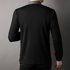 AG85717钱塘2020-3秋季翻领男装假两件衬衫长袖P61，男装T恤，钱塘207-3
