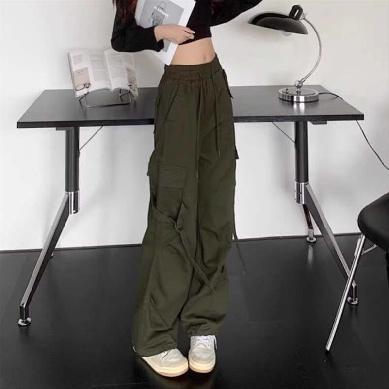 小个子工装裤女秋季休闲裤高腰宽松阔腿裤美式速干运动裤常规,男装休闲裤,星座506A