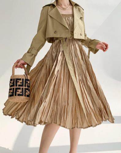 春装新款浪漫压褶裙套装 更多新款感谢关注2165CB，女装职业装，CB-C