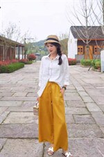 ，纯苎连衣裙小衫裤子裙子衬衣 时尚风 风淑女风休闲，女装连衣裙，川哲