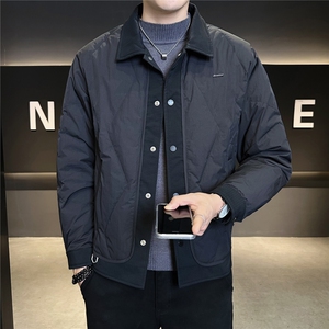 9923-L-4XL-P165标50绒店主风冬季翻领轻薄男士休闲羽绒服外套