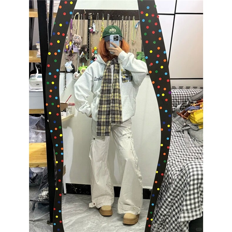 春秋冬小狗刺绣披肩绑带连帽卫衣加绒男女外套上衣601-1-Y704,女装短外套,星座601-1