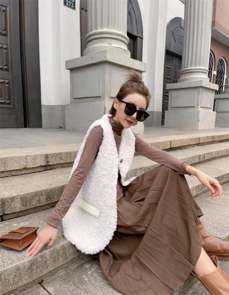 8627皮毛一体马夹（2021冬款加厚），女装马甲，大晶