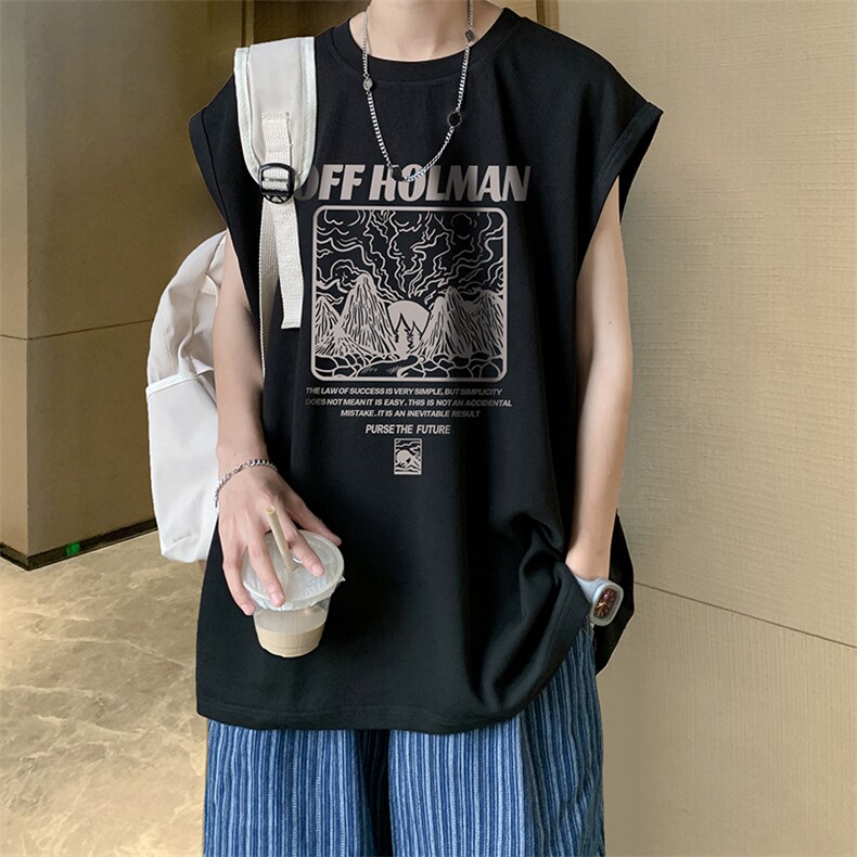 量大优可提供视频2024夏美式无袖背心HD019-1-BX24254-P18,男装背心/马甲,电商019-1