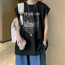 量大优可提供视频2024夏美式无袖背心HD019-1-BX24254-P18，男装背心/马甲，电商019-1