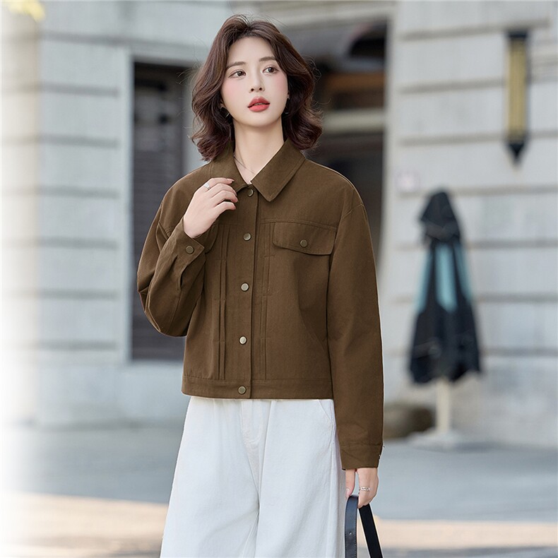 现货秒发2025秋冬新款韩版时尚学院风休闲宽松外套百搭女短外套,女装短外套,铭街依杨