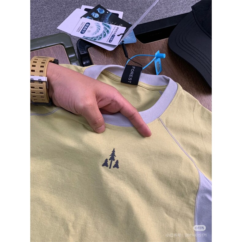 网图 美式运动短袖男女夏季薄款户外速干t恤羽毛球骑行服 特P33图片