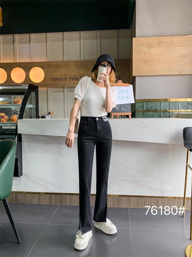 微喇牛仔裤，女装牛仔裤，千百莲