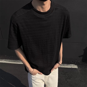原版现货5000夏季静奢肌理混纺提花短袖T恤男女310A-4-tk3-特批16图片