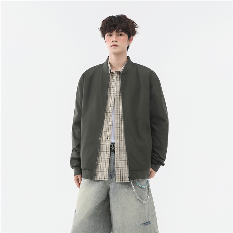 美式高阶秋季棒球服飞行员夹克休闲痞帅百搭情侣外套 J54667 TP35图片