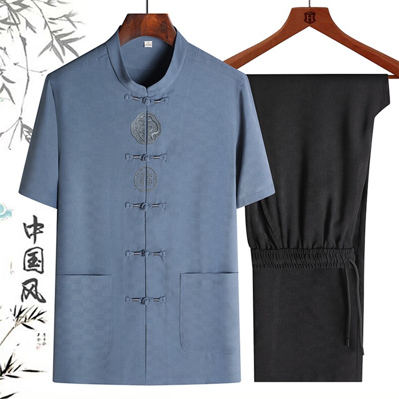 DR5231钱塘2020-2夏季新款男士唐装套装潮流风两件套P98图片