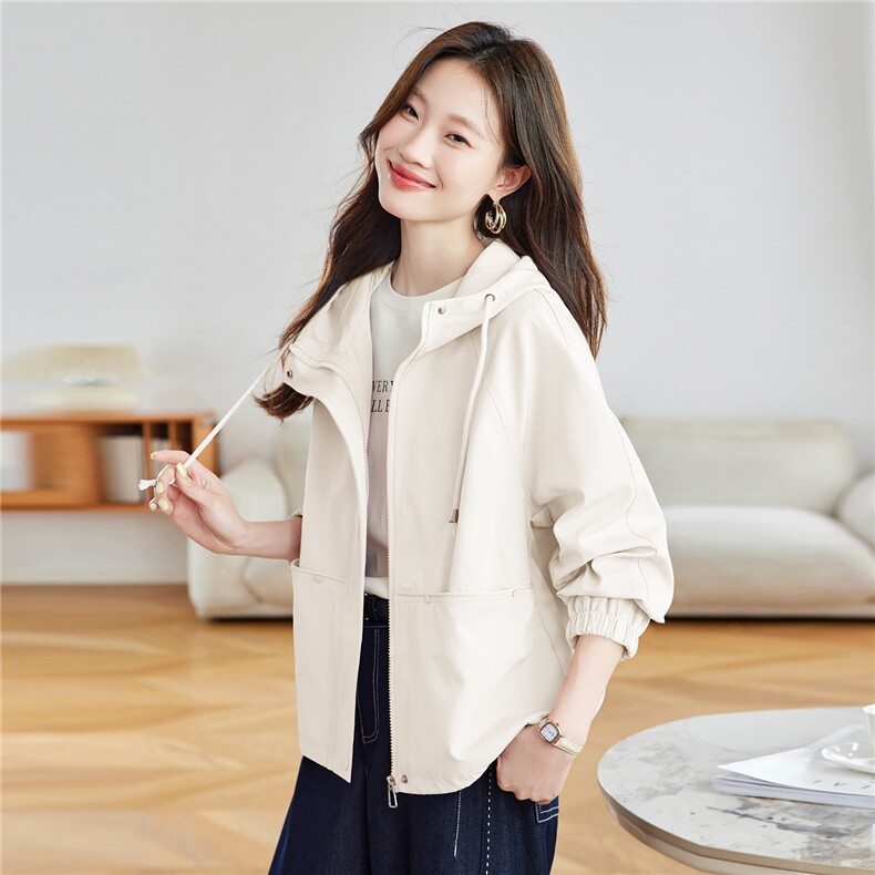 时尚减龄少女粉色短款外套女2025秋新款宽松百搭连帽休闲夹克上衣,商品下架区,慕咨