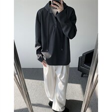 连帽卫衣男春季新款港风宽松华夫格大码长袖套头上衣CH59-P38，男装卫衣，星座214-3