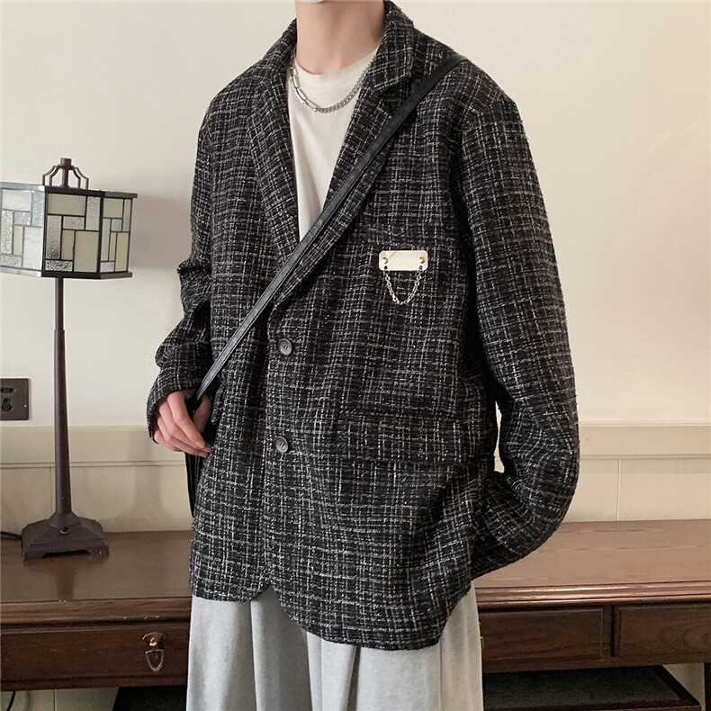 小香风港风西服男休闲大码情侣西装男外套XF8746P95控128,男装西服,星座226-1