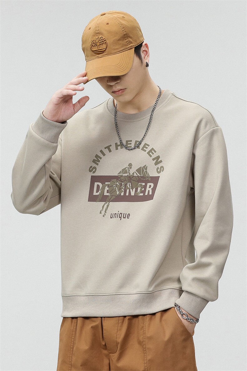 圆领卫衣男春秋款男装潮牌男款2025新款男士上衣长袖8069-P42,男装卫衣,电商D215