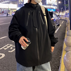 新款连帽冲锋衣夹克男港风潮流宽松休闲外套JK2307-P68，男装夹克，星座717