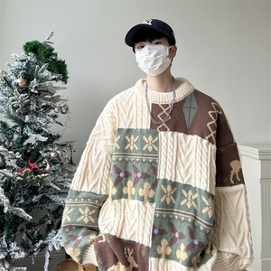 ！内搭圣诞毛衣男士线衣男拼接针织衫男CP08-P70图片