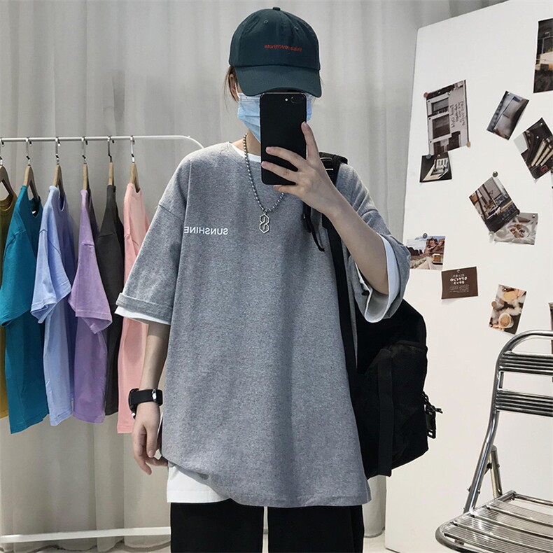XZ115A-T06200克纯棉男女字母印花大码S-5XL10色T恤衫圆领半袖,男装T恤,星座115A-3