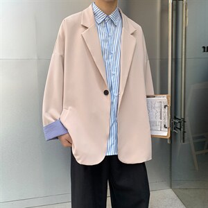 港风潮ins痞帅西服帅气潮流秋季外套炸街小西装 现货 W609-P52图片