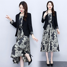 广州十三行爆款西装套装连衣裙女2025早春秋新款时尚长袖高档裙子，女装套装/套裙，时尚风爆