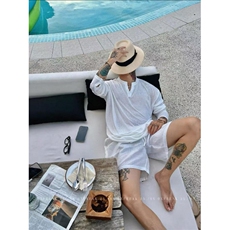 网图！简约纯色罩衫下架百搭男女长袖款-LK80112-特批40，男装T恤，电商A061