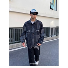1506/QY80300/P44复得先生格子新款宽松休闲外套男韩版潮流衣服，女装短外套，星座1506