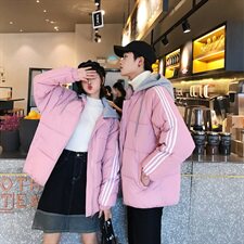 冬季女士面包服手拍棉三条杠情侣棉衣棉服宽松女外套1802/P75，女装棉衣/棉服，星座1506-1