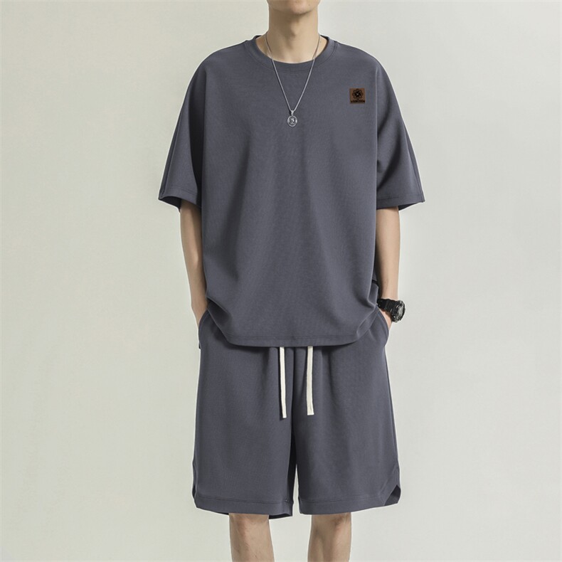 冰丝短袖t恤男士夏季薄款速干运动套装篮球衣服TZ15-特批-68,男装休闲套装,星座718