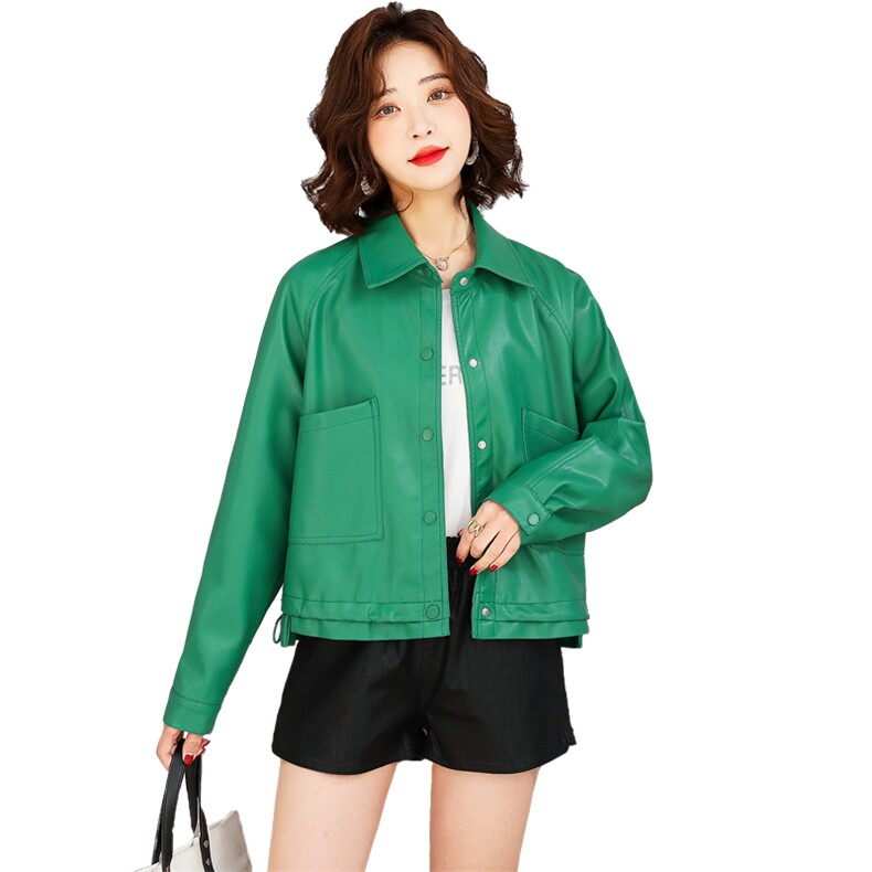 现货主推2022新款机车服小皮衣休闲显瘦百搭皮衣外套女两件套,女装套装/套裙,江南女神