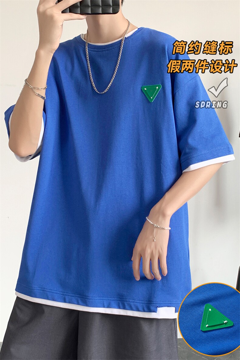 夏季新款男士短袖T恤港风时尚舒适百搭青春帅气潮牌TC3130-P30,男装T恤,星座717