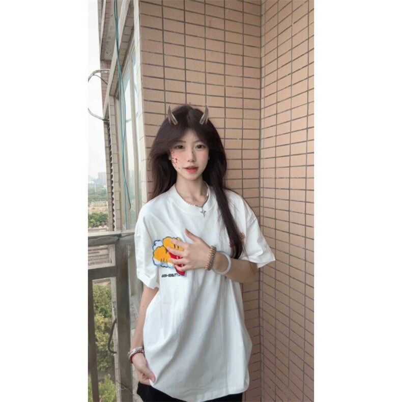现货！！~BK913HH-特P36心情小狗刺绣魔术贴短袖T恤男女,男装T恤,星座1007（原301D）