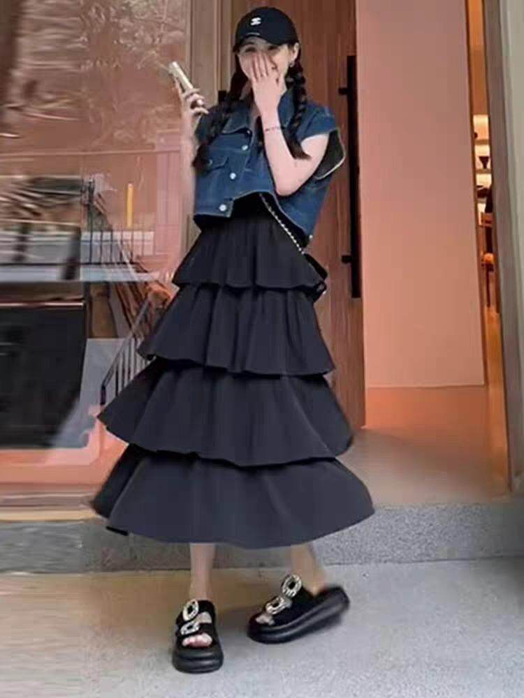 大牛仔套装连衣裙，女装职业装，魅影菲怡(3F)