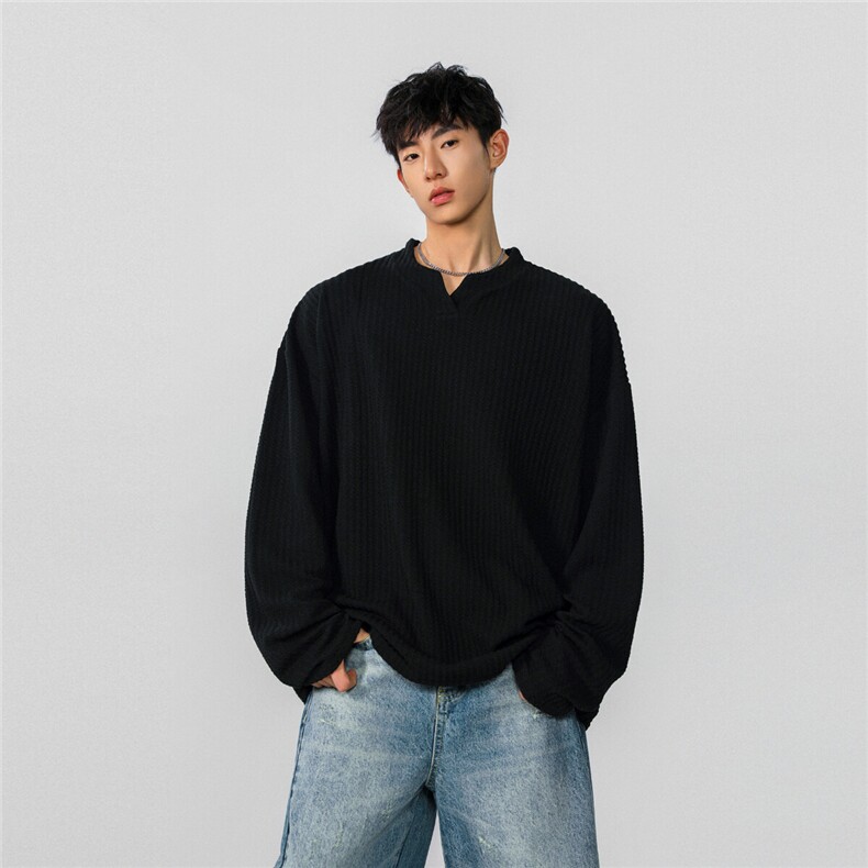 XZ809A/LL04/特P25/控48新款美式V领长T恤卫衣,男装T恤,星座809A(原222-1)