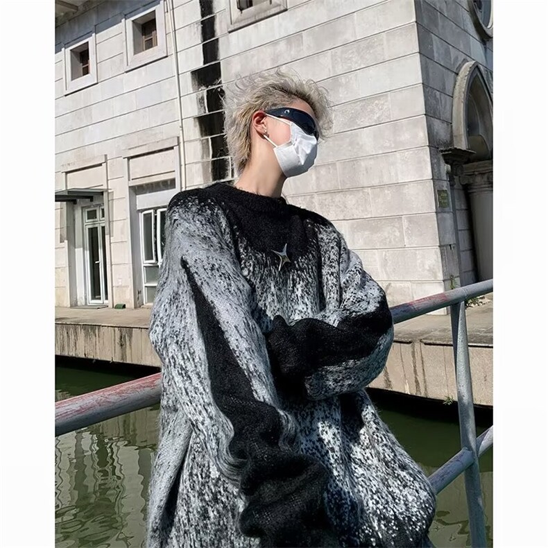 美式圆领海马毛刷毛毛衣男慵懒风休闲针织衫FM69P63,男装针织衫/毛衣,星座1116-2