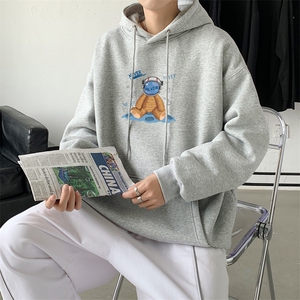 L2473P48秋冬新款卫衣男装宽松港风日系外套连帽衣服宽松卫衣图片