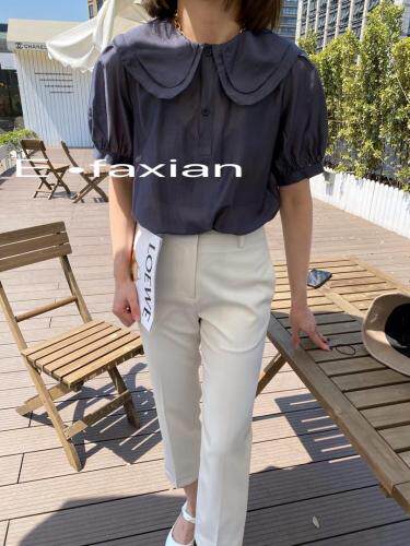 减龄款衬衫 现货，女装衬衫，E.FAXIAN伊发现